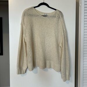 Reformation Cream Knit Oversized Sweater